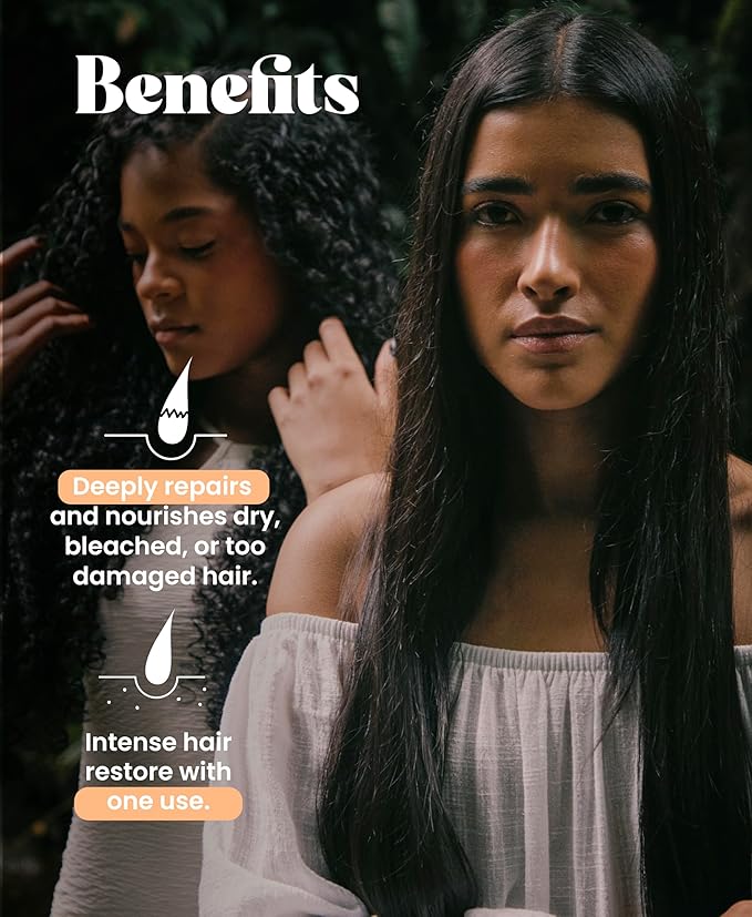Batanavital Deep Hair Mask with Batana Oil Intense Repair &amp Moisture Treatment for Dry Damaged Thinning Hair. Fuller Stronger Shinier Hair. Natural Ingredients 8.45 fl oz