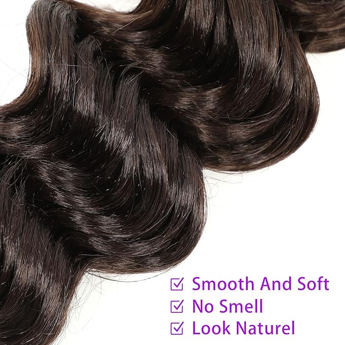 Ocean Wave Crochet Hair Deep Wave Crochet Curl Hair Water Wave Synthetic Curly Braiding Hair Extensions 8 Packs (9 Inch 4#)