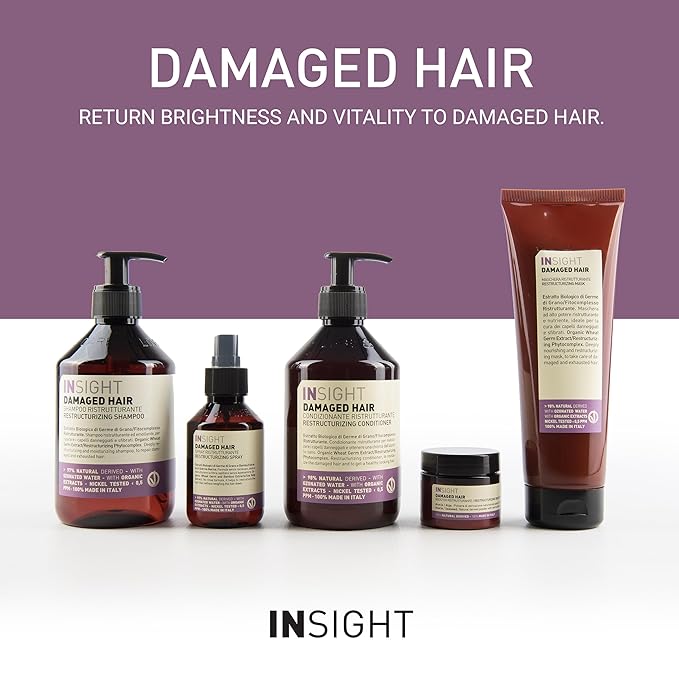 Insight Restructurizing Mask for Damaged Hair with Restorative Phytocomplex &amp Organic Wheat Germ Extract for Deep Repair &amp Body 16.9 Fl. Oz. / 500 mL