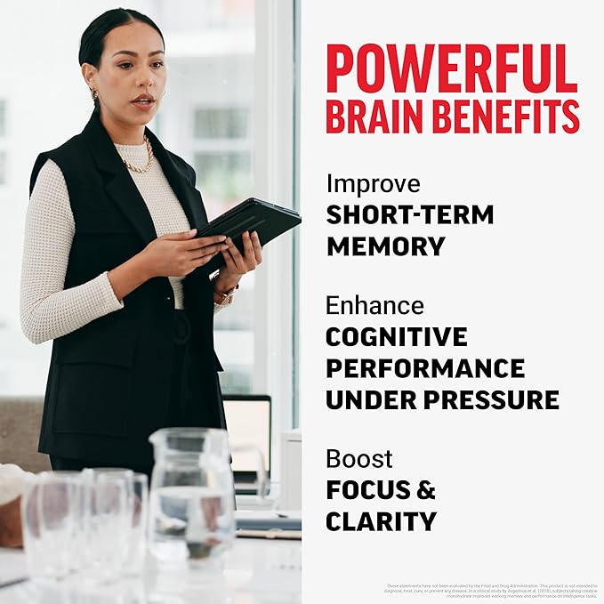 FORCE FACTOR Legendary Creatine Chews 5g Creatine Monohydrate Build Muscle Improve Strength &amp Recovery Support Memory &amp Cognitive Function Sugar Free Berry Blast 60 Soft Chews
