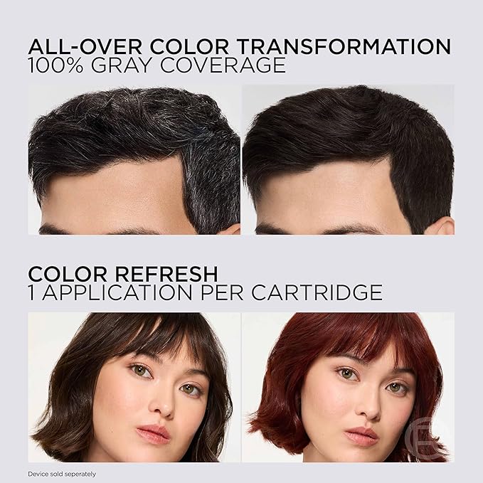 L'Oreal Paris Colorsonic Permanent Hair Dye Coloring Device for Root Touch Up All Over Color and Gray Coverage Mistake-Free Application (Hair Color Cartridge Sold Separately)