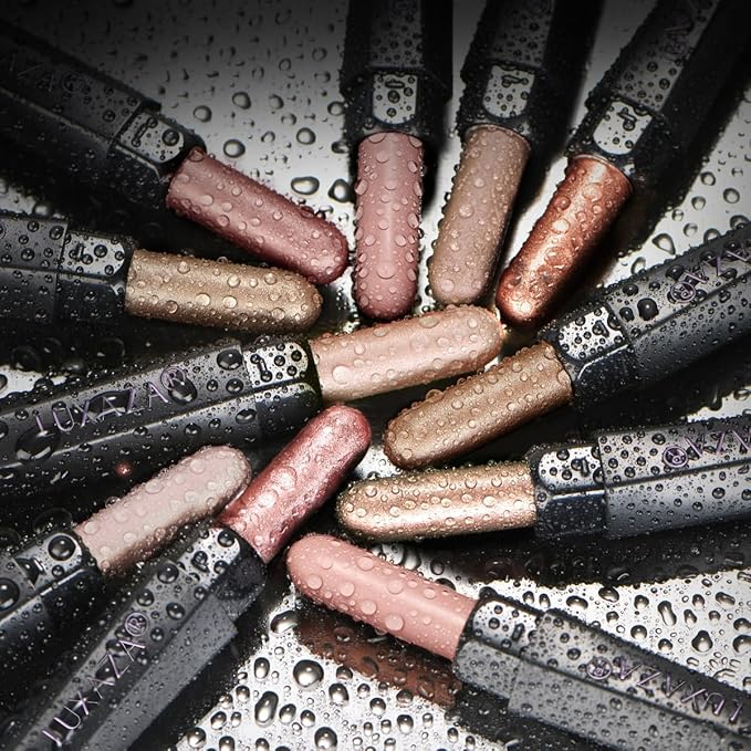 Orange Eyeshadow Stick Makeup Set 10PCS Neutral Shimmer And Matte Cream Eye Shadow Palette Metallic Bronze Smoky Eyeliner Brightener Crayon Kit Ideal Gift for Women -Stellar Pink Quartz