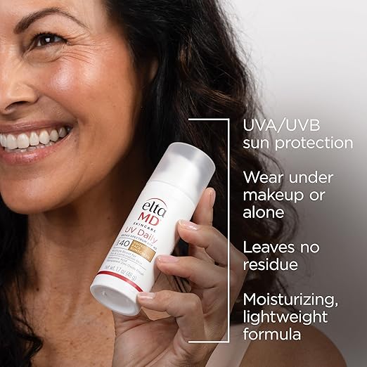 EltaMD UV Daily Face Sunscreen Moisturizer with Zinc Oxide Daily Face Moisturizer with SPF Great for Dry Combination and Normal Skin