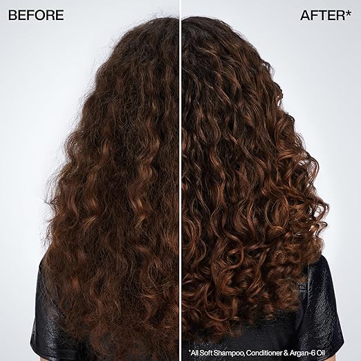 Redken All Soft Argan-6 Oil Treatment For Dry Hair - Deeply Conditions Hair Adds Softness and Shine With Argan Oil