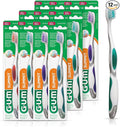 GUM Summit+ Soft Toothbrush Ultra Fine Tapered Bristles for More Effective Plaque Removal Extra Soft Toothbrushes for Adults 12 Count