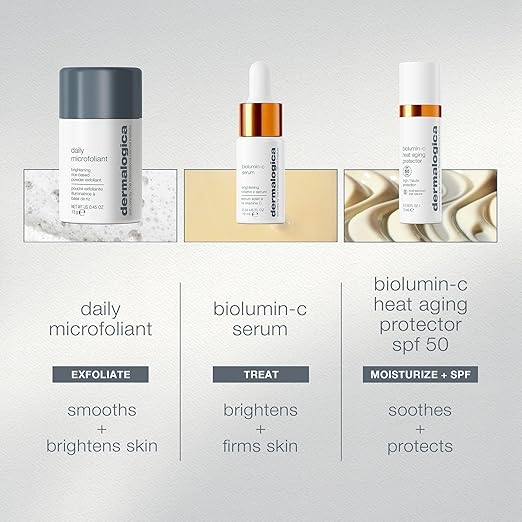 Dermalogica Warmth of the Winter Sun ? Travel Sized Skin Care Set Includes Face Exfoliants Facial Serum and Moisturizer with SPF