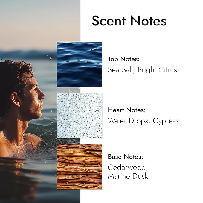 Modern Memory Fresh Aqua Eau de Toilette for Men 2.5 fl oz - Notes of Bright Citrus Cypress &amp Marine Musk