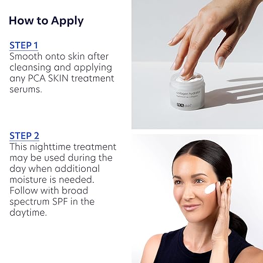 PCA SKIN Hydrating Collagen Cream for Face Collagen Hydrator Night Cream Hydrates and Firms Dry Mature Skin Made with Shea Butter Olive Fruit Oil and Sweet Almond Fruit Extract