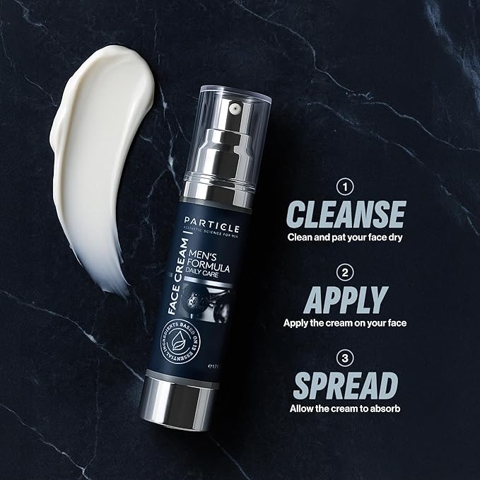 Particle 6-in-1 Face Cream for Men Men’s Daily Hydrating Moisturizer with Vitamin C Jojoba Oil Vitamin E &amp Hyaluronic Acid Skin Care Routine Healthy Skin Support Pack of 1 1.7 FL OZ
