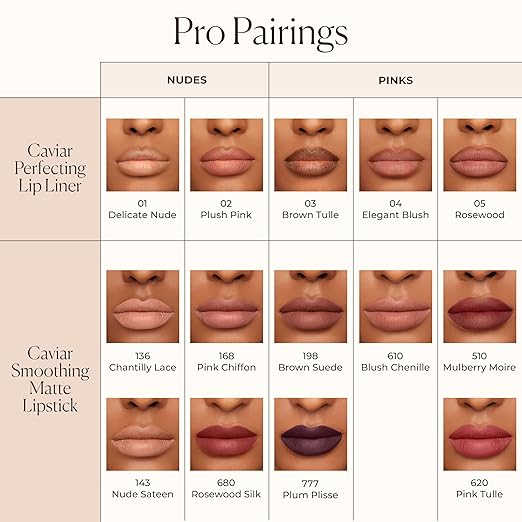 Laura Mercier Caviar Perfecting Lip Liner Pencil 16HR Longwear Comfortable Non-Dragging Application Feather and Water-Proof Infused with French Hyaluronic Acid and Vitamin E
