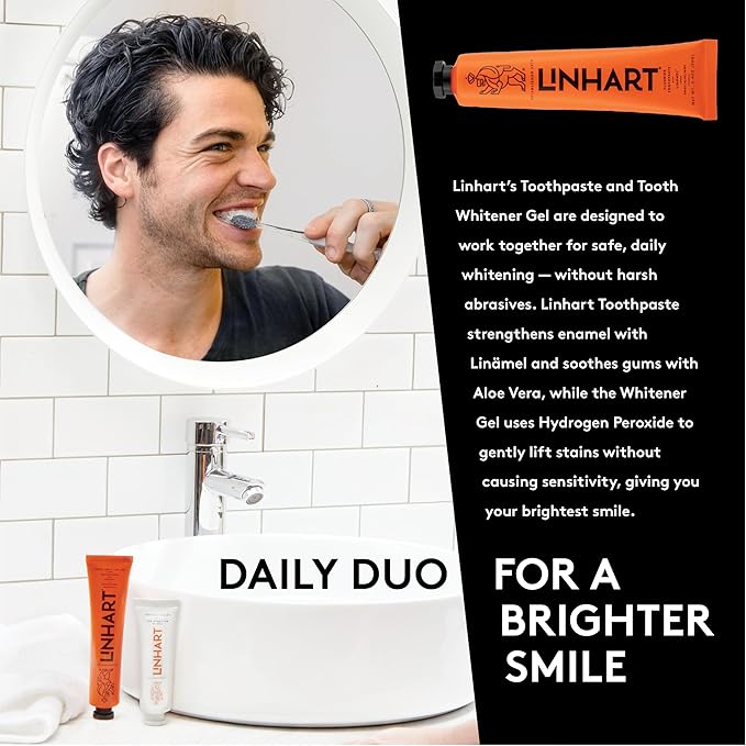 LINHART Whitening Toothpaste ? Teeth Whitening Enamel Strengthening Toothpaste with Mint Flavor (3.5 oz Pack of 3)