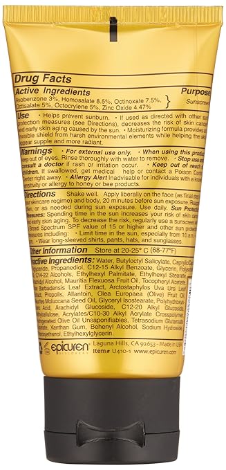 epicuren DISCOVERY X-treme Cream Propolis Sunscreen SPF 45+ Yellow 2.5 Fl Oz