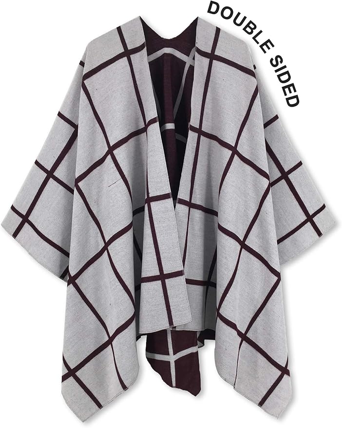 Moss Rose Women's Shawl Wrap Poncho Ruana Cape Open Front Cardigan Shawls for Fall Winter