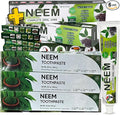 Pack of 6 - Organic Neem 10 in 1 Fluoride Free Toothpaste - Neem Clove Black Seed Cardamon Aloe Vera Tea Tree Oil Miswak Clove - Herbal Blend - 7.05 oz