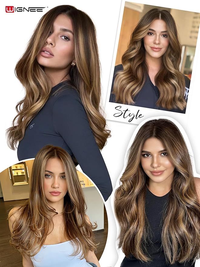 WIGNEE 20 Inch Double Invisible PU OVO Human Hair Extensions 100% Remy Human Hair Weft Highlight Honey Blonde Hair Extensions Human Hair 2PCS Glueless Wefts Micro Beads Hair Extension (T4/27)