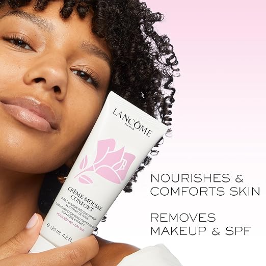 Lanc?me Cr?me Mousse Confort Foaming Facial Cleanser - Comforting Cream Cleanser &amp Makeup Remover - with Rosehip Oil - 4.2 Fl Oz