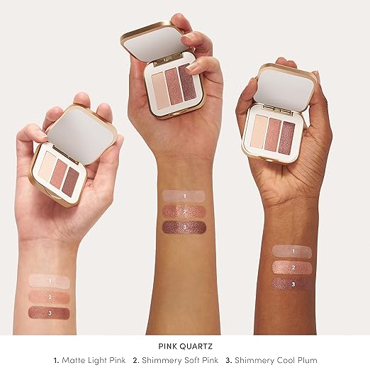 jane iredale PurePressed Eye Shadow Triple Highly Pigmented Mineral Based Eye Color Long Lasting &amp Crease Resistant Formula Safe for Sensitive Eyes