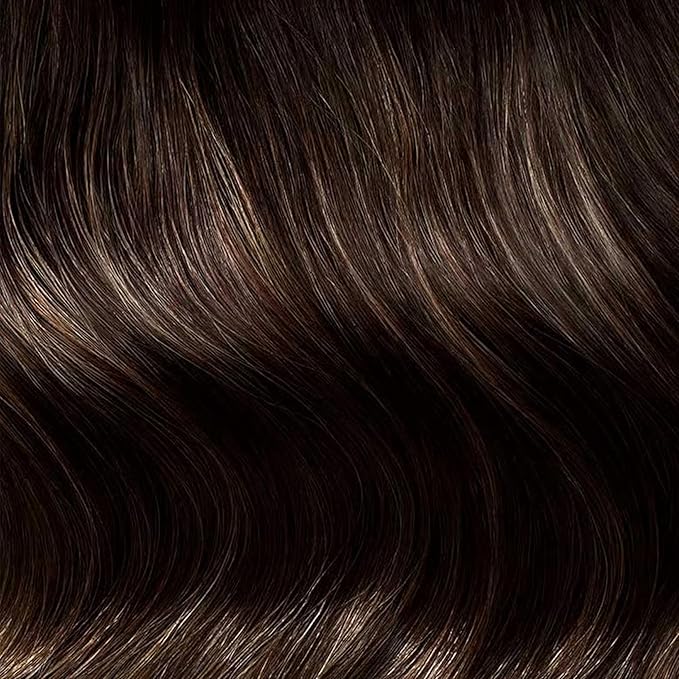 Luxy 100% Remy Human Hair Extensions for Thin Hair Thinning Hair Fill-Ins ? 6 Seamless Wefts Multi-Dimensional Color Blend - Natural-Looking Volume &amp Coverage 80 grams 16 Dimensional Espresso Bro