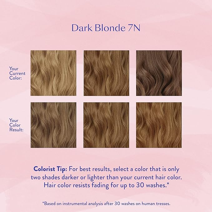 eSalon Permanent Hair Color &amp Hair Dye Kit - Dark Blonde - Professional-Grade Ammonia-Free Colorist for Up To 100% Gray Coverage on All Hair Types