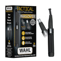 Wahl Manscaper ® 2 in 1 Lithium Battery Tactical® Dual Sided Eyebrow Trimmer and Nose Hair Trimmer for Men ? Model 3023805