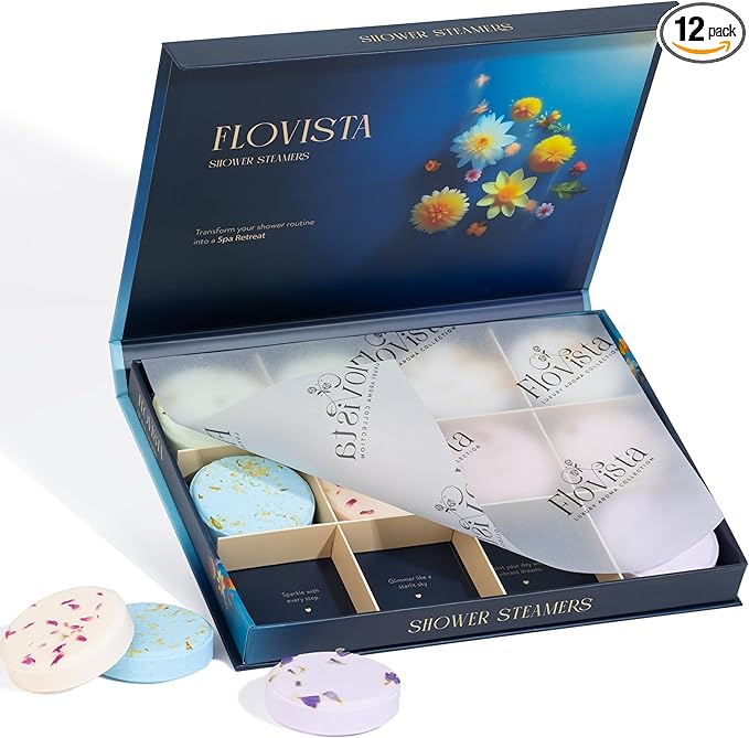 Gifts for Women Aromatherapy Shower Steamers ? 12-Pack Self Care &amp Spa Birthday Gifts for Women Relaxation &amp Stress Relief Bath Shower Bombs with Lavender &amp Eucalyptus Essential Oils