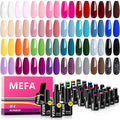MEFA 35 Pcs Gel Nail Polish Set 32 Colors Spring Collection Gel Nail Polish Pink Green Nail Art Manicure DIY Home Gifts for Women Girls Beginners
