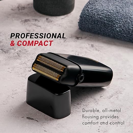 METALFX Double Foil Shaver Handheld Electric Razor for Travel Portable Cordless Close Face Shaver for Head Beard &amp Neck