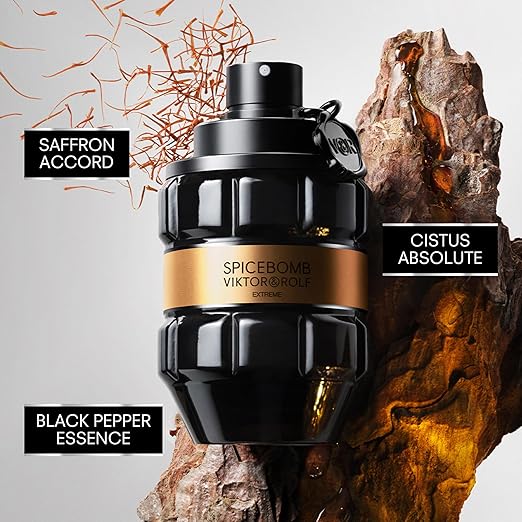 Viktor&ampRolf - Spicebomb 2-Piece Mens Cologne Gift Set ($195 Value) - Woody &amp Spicy - Full Size Extreme 3 Fl Oz &amp Travel Size Eau de Toilette 0.68 Fl Oz