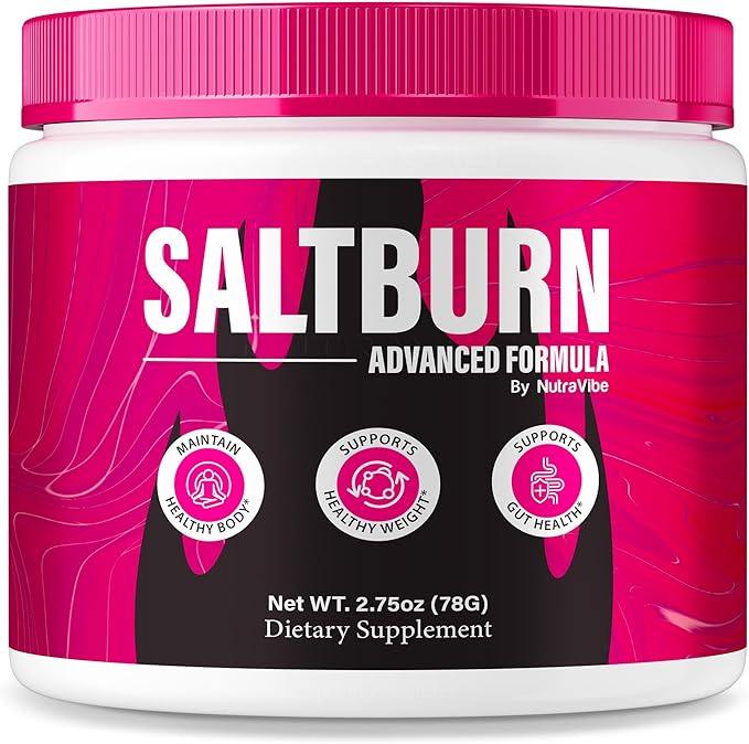 Salt Burn Powder ? Premium SatlBurn Pink Salt Inspired Formula with Natural Ingredients | Himalayan Blend for Energy Balance &amp draft Lifestyle | Easy-to-Mix Powdered Drink (30 Servings)