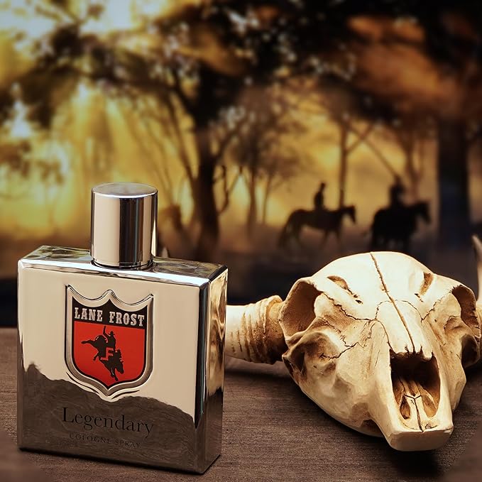 Lane Frost Legendary Chrome Cologne for Men - Bold Western Fragrance with Modern Edge - Spiced Woodsy Masculine Scent with Chili Pepper and Cedarwood - Long Lasting Manly Cologne Spray