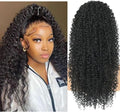 Datanala Brazilian Remy Kinky Curly Ponytail Extensions 22Inch Human Hair Drawstring Ponytail Extension Ponytail Clip in Hair Extensions Nature Black Color for Black Women