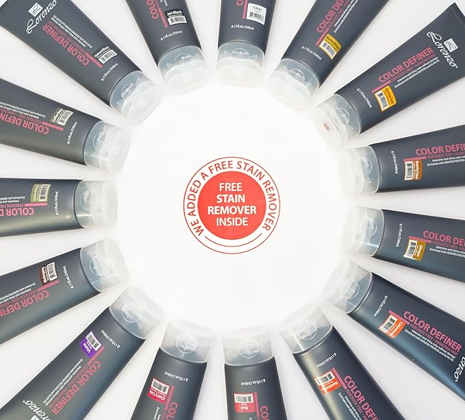 L Lorenzo Color Definer Cellophane 8.11fl.oz/240ml | Peroxide &amp Ammonia Free | Glossy hair Brilliant color without Damaged Hair | Stain Remover Inside (Red 240ml / 8.11Fl.Oz)