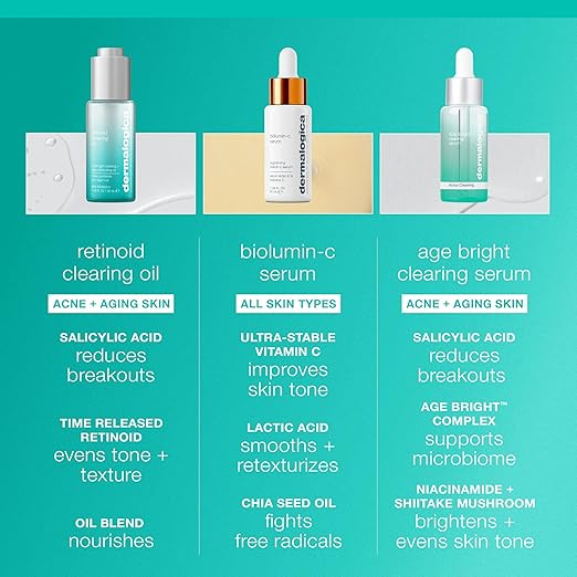 Dermalogica Retinol Clearing Oil Face Serum with Salicylic Acid - Anti-Aging Acne Treatment That Delivers Clearer Vibrant Skin by Morning (1 Fl Oz)