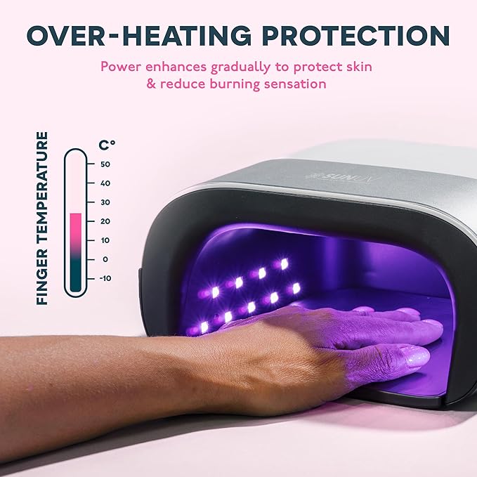 SUNUV SUN3 Professional UV Light for Gel Nails LED Nail Lamp for Gel Polish with 4-Timer and Sensor 39 PCS LED Beads UV Dryer for Salon Home Gift for Woman Mom Girl