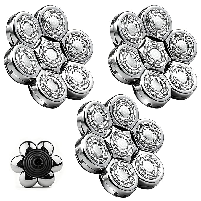 7 Head Shaver Replacement Head Shavers for Bald Men for Most Brand Men Foil Shaver Razor Universal Shaver Head3pack