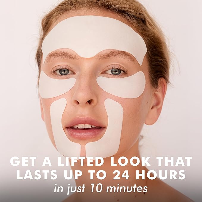 skyn ICELAND Facelift in-a-Bag Firming Hydrogel Masks for Forehead Smile Lines and Under Eyes. Cooling Gel Facial Patches with Peptides and Coenzyme Q10. Treatment for All Skin Types Vegan 6 Pcs.