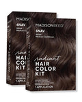 Madison Reed Radiant Hair Color Kit | 6NAV Medium Cool Brown (Siena Brown) for 100% Gray Hair Coverage | Dimensional Salon-Quality Permanent Hair Dye | PPD-Free &amp Ammonia-Free | 2 Pack