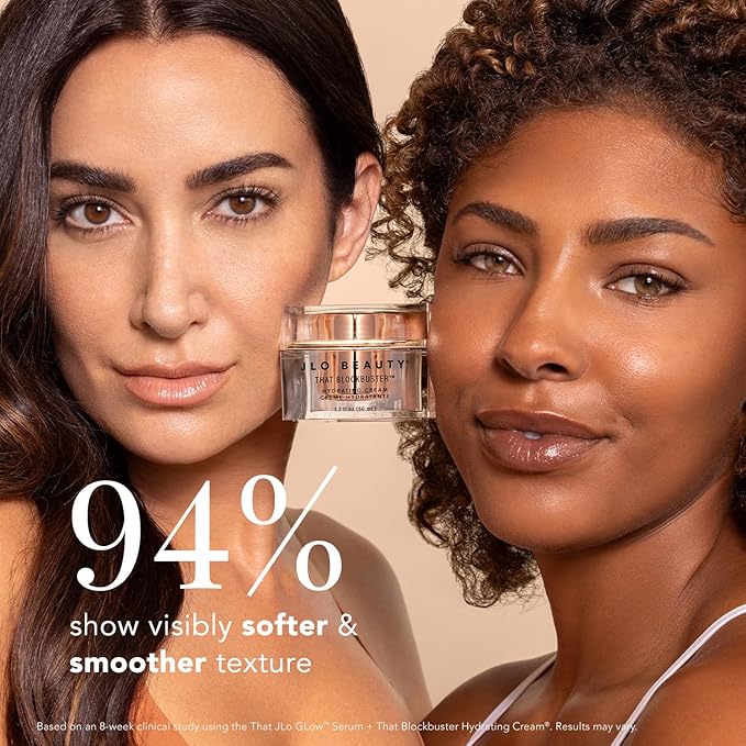 JLO BEAUTY Hydrating Face Moisturizer Cream Hyaluronic Acid &amp Peptide Infused Skin Care Moisturizer Face Cream for Women Day &amp Night Formula to Visibly Smooth Fine Lines That Blockbuster