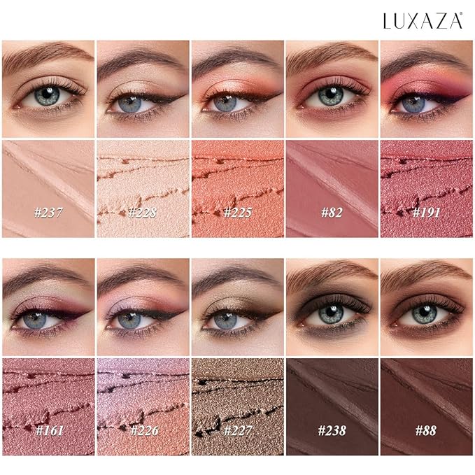 Red Eyeshadow Stick Makeup Set 10PCS Neutral Shimmer And Matte Cream Eye Shadow Palette Metallic Bronze Smoky Eyeliner Brightener Crayon Pencil Kit Ideal Gift for Women -Cashmere Blush
