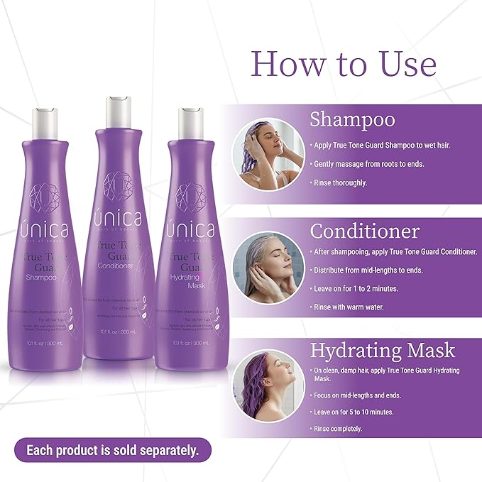 UNICA Work of Beauty True Tone Guard Hydrating Hair Mask ? Deep Moisture Treatment with Wheat Protein &amp Botanical Extracts for Color-Treated Hair ? 10 oz