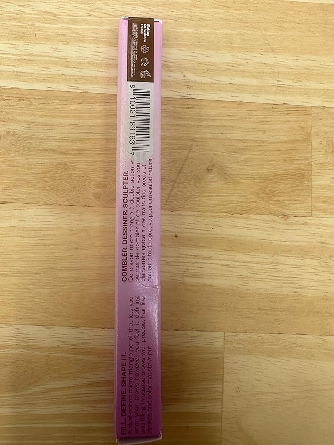 Kosas Brow Pop - Longwear Eyebrow Makeup Dual-Sided Defining Pencil with Castor Oil for Soft Natural Look of Real Hair - Medium Chocolate Brown