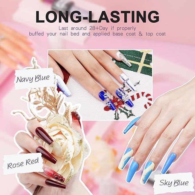 LKEE Gel Nail Polish Kit with U V Light 108W 65 Pcs Gel Nail Polish Set All Season Gels Nail Kit Essential Manicure Tools for DIY Nails Art Gifts for Women (D3-36SET-SKU1-012001)
