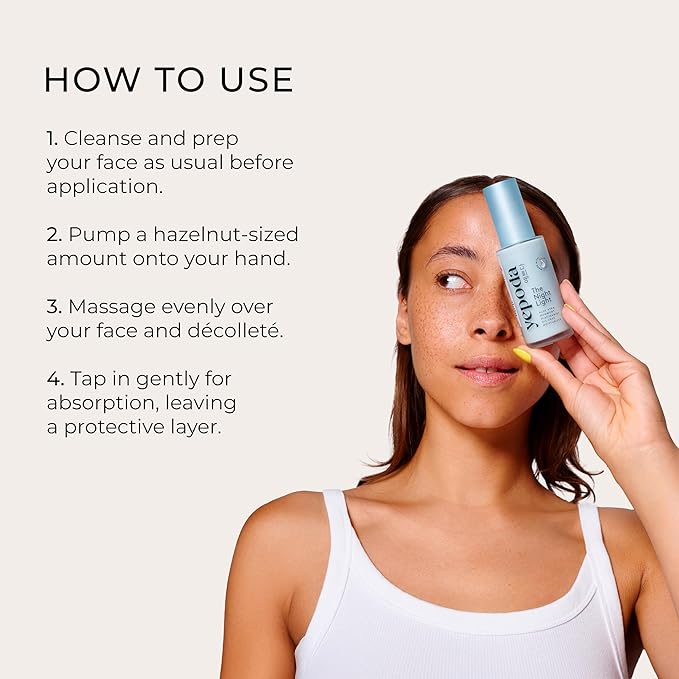 Yepoda The Night Light Oil-Free Soothing &amp Clarifying Night Moisturizer with Aloe Vera Mugwort &amp Niacinamide Hydrating Vegan Korean Facial Moisturizer for All Skin Types 1.69 FL. OZ. (50 m