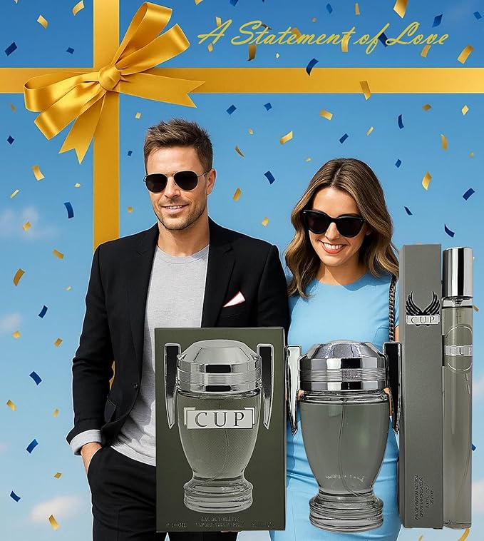 Versatile For Man &amp CUP 04-Piece Set Cologne for Men 2x100ml &amp Mini Perfume 2x35ml Eau de Toilette long-lasting Mint Grapefruit &amp Marine notes for daytime Travel perfume bottle frag