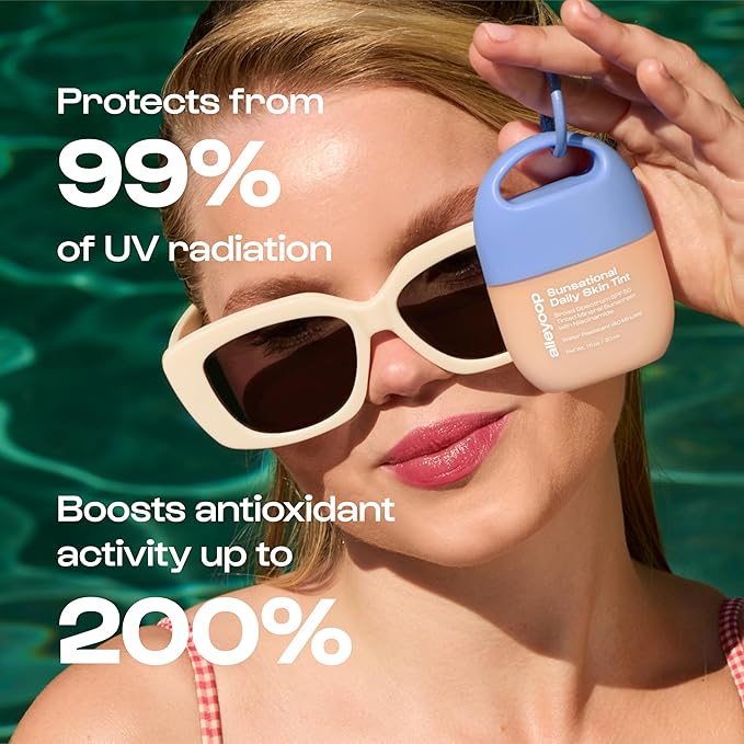 Alleyoop Sunsational Tinted Moisturizer SPF 50 for Face Broad Spectrum ? 100% Mineral Face Sunscreen with Jojoba Hydrating &amp Soothing Tinted Sunscreen Vegan &amp Cruelty-Free (Gleam)