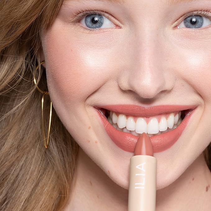 ILIA - Color Block Lipstick | Non-Toxic Vegan Cruelty-Free Hydrating + Long Lasting No Budge Color with Full Coverage (Amberlight (French Nude With Neutral Undertones) 0.14 oz | 4 g)
