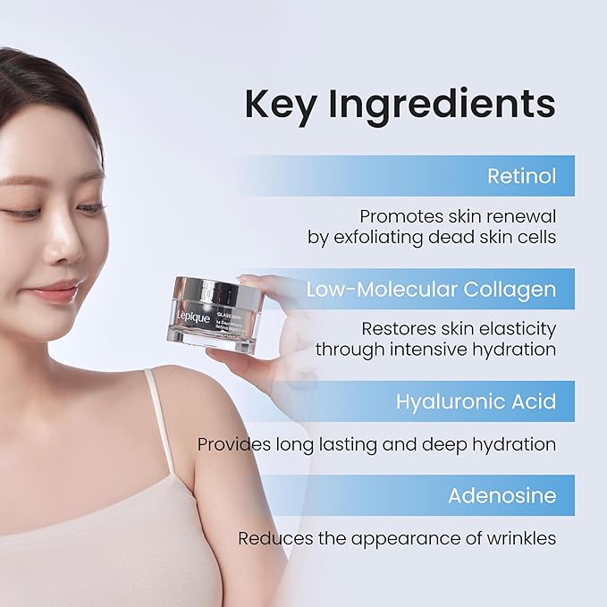 Retinol Night Cream 1.69oz - No.1 Korean Premium Overnight Repair Cream for Face and Neck - Collagen Centella Hyaluronic Acid - Anti aging Acne Moisturizer Face Cream Hydrating Firming