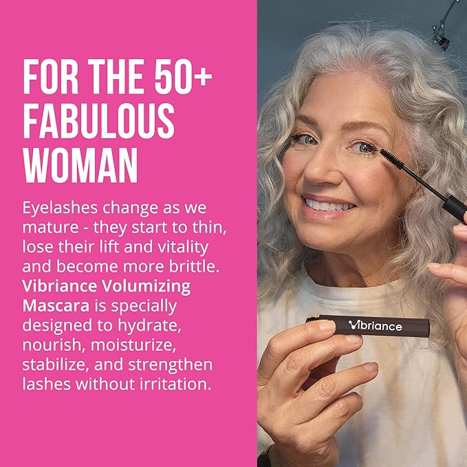 Vibriance Volumizing Tubing Mascara Soft Black - Hypoallergenic Moisturizing Lifting Long-Lasting - Special Tube Formula for 50+