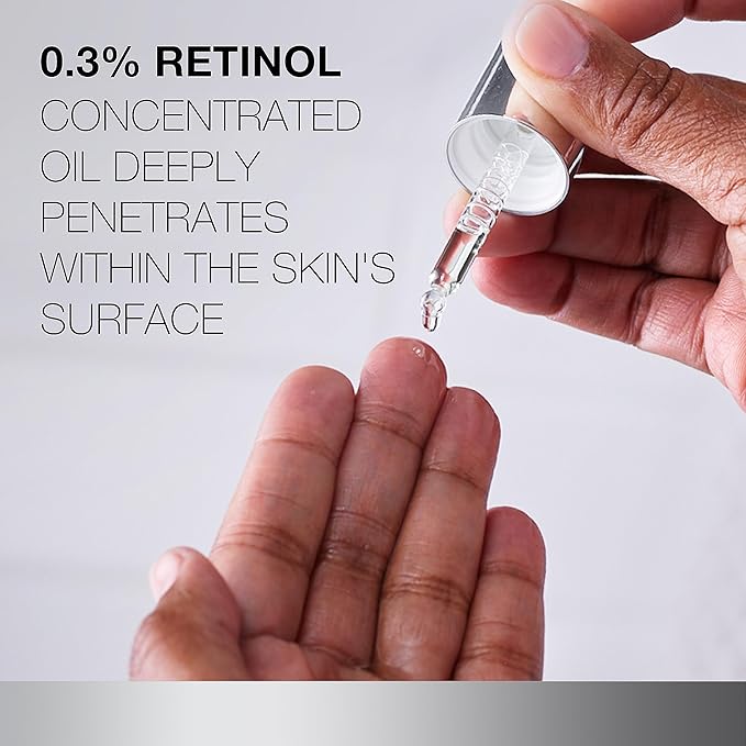 Neutrogena Rapid Wrinkle Repair Retinol Face Oil Daily Anti-Aging Face Serum to Fight Fine Lines Deep Wrinkles &amp Dark Spots 1.0 fl. oz
