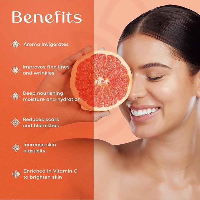 SAFA Citruse Oil for Face Hair Nail with Vitamin C E &amp A for Scars Stretch Marks - Orange Body Oil Fragrance - After Shower Body Oil - All Skin Types Non Comedogenic - 4 Fl Oz